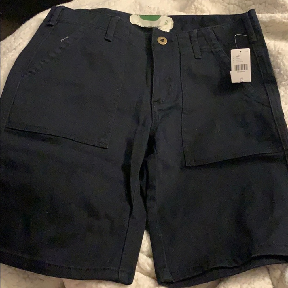 Anthropologie Bermuda black shorts 26 NWT